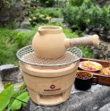 bộ ấm trà kèm bếp bằng gốm