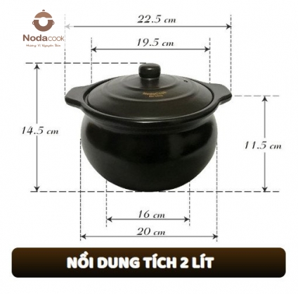 kích thước nồi đất bếp từ kho cá